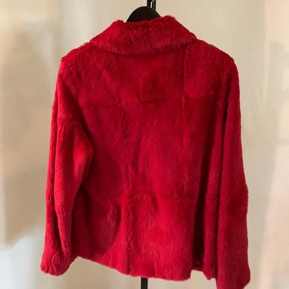 Red Rabbit fur coat - Picture 2 of 6